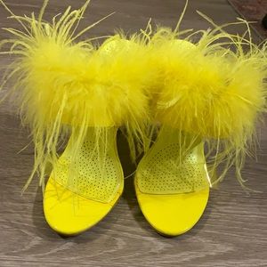Neon yellow heels